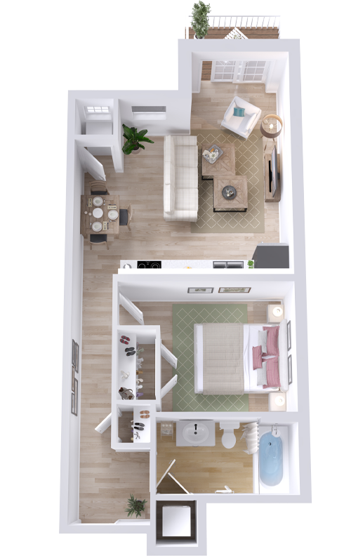 Birch 3 Apartment Floorplan