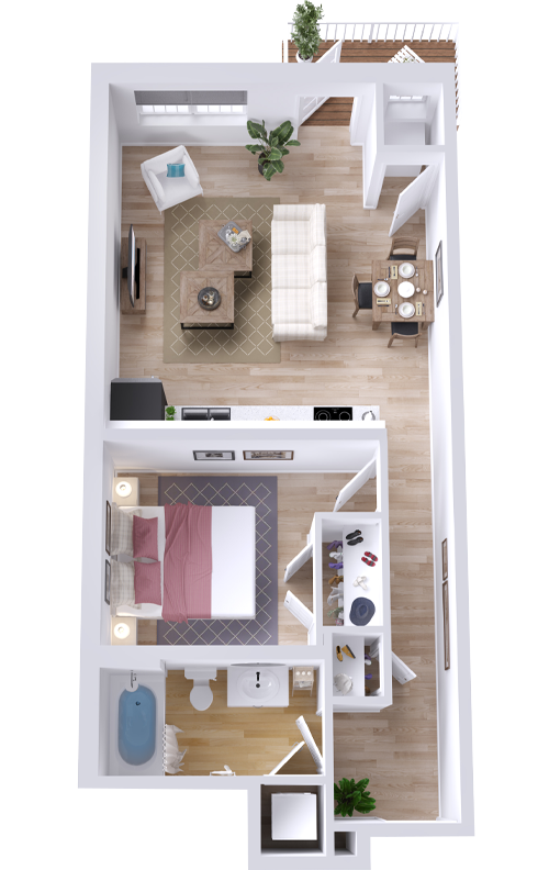 Birch 1 Apartment Floorplan