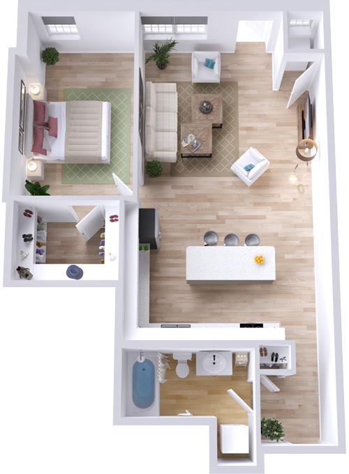 Birch 2 Apartment Floorplan