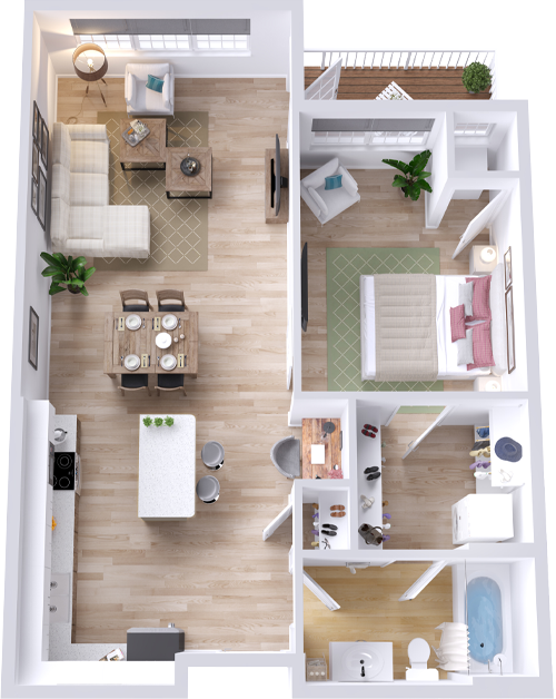 Dogwood 1 Apartment Floorplan