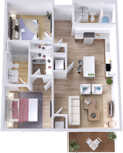Elm Apartment Floorplan