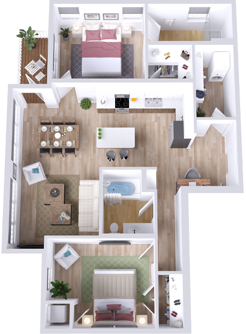 Spruce 1 Apartment Floorplan