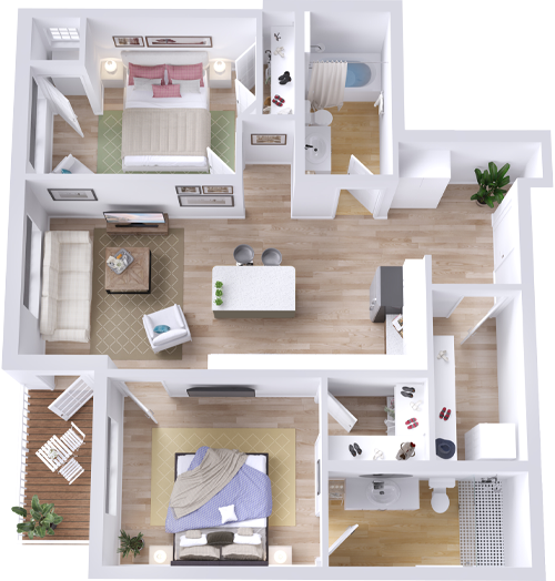 Spruce 3 Apartment Floorplan